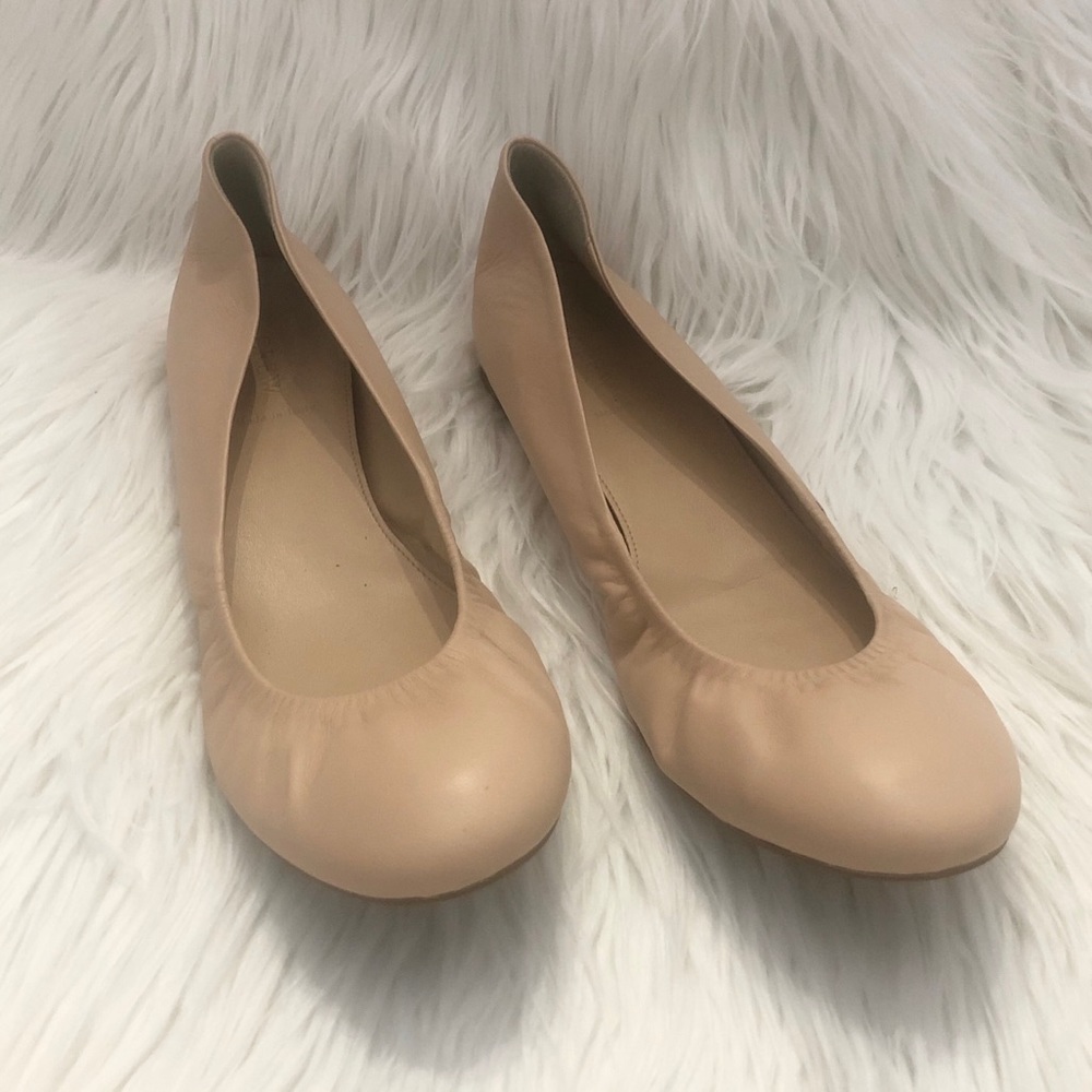 COPY - J.Crew Nude Leather Ballet Flats